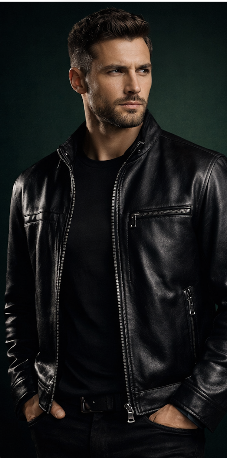 جاكيت جلد إيطالي